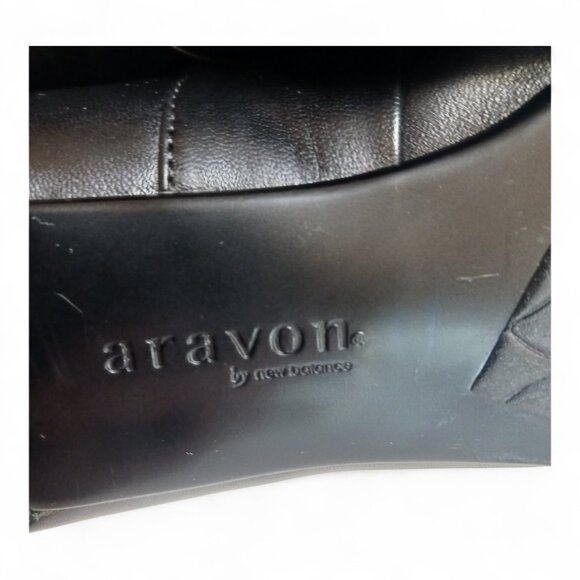 Aravon by New Balance Black Leather Comfort Shoes – Size 10.5B Orthotic Friendly - Picture 13 of 16